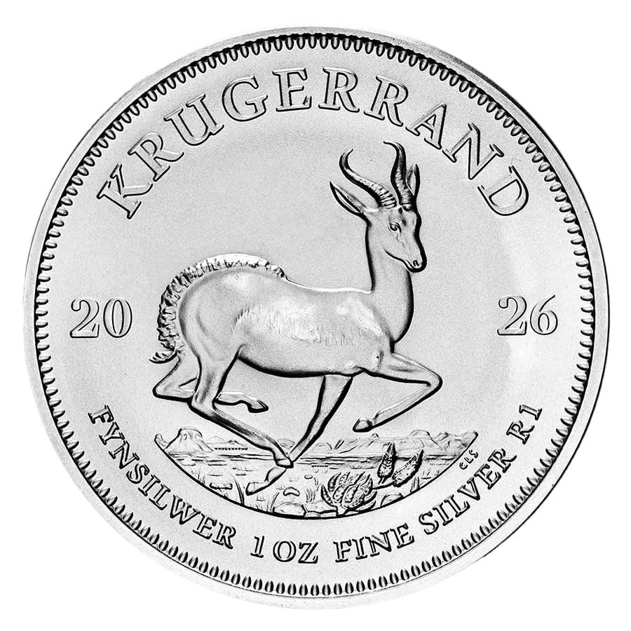 2026-500-coin-south-africa-1-oz-silver-krugerrand-monster-box_322178_obv Silver Krugerrand 1oz coin for investment and collection.