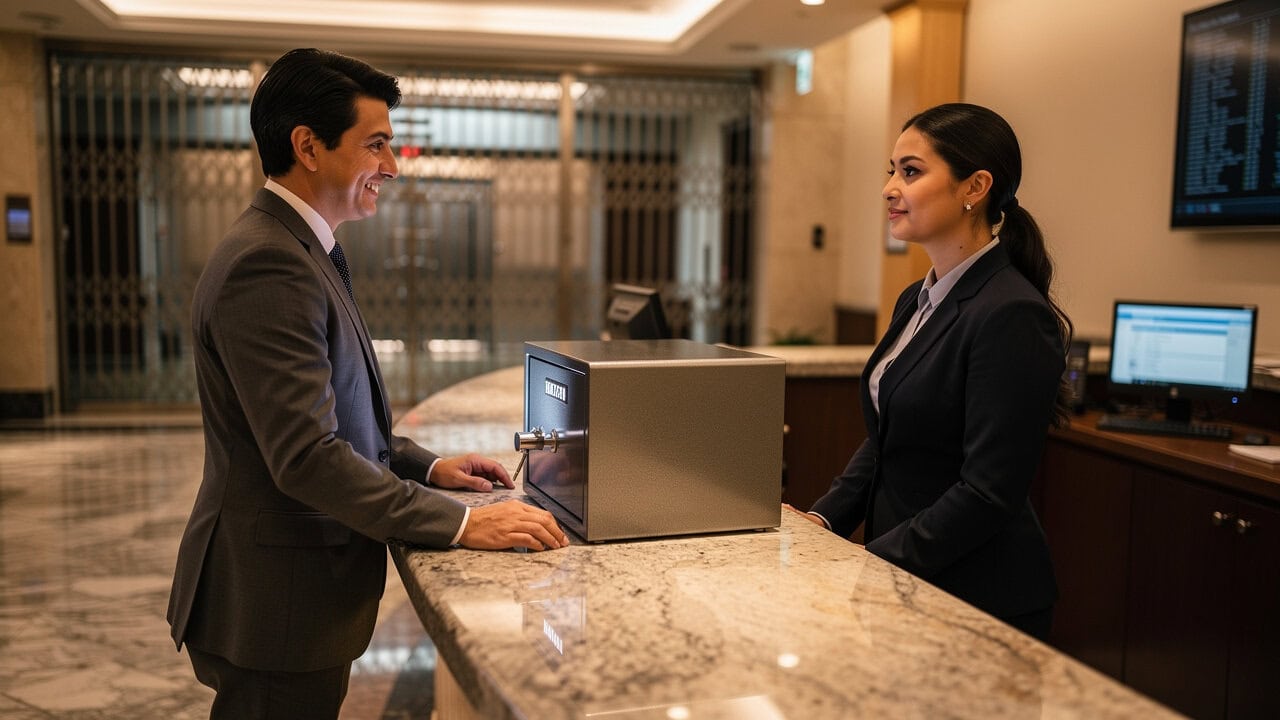 Elegant jewelry display at Aurum Craft with customer service interaction.